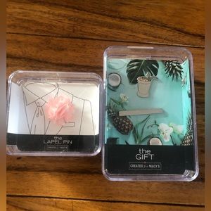 Tropical tie clip and pin with lapel 🌸 flower